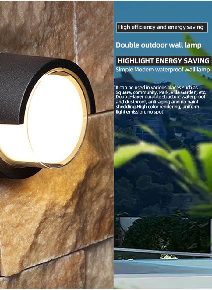 Vmax Modern 2 Pieces - Round LED Wall Light IP65 16W Wall Sconce for Indoor / Outdoor Lighting Wall Lamp Decor - Image 4