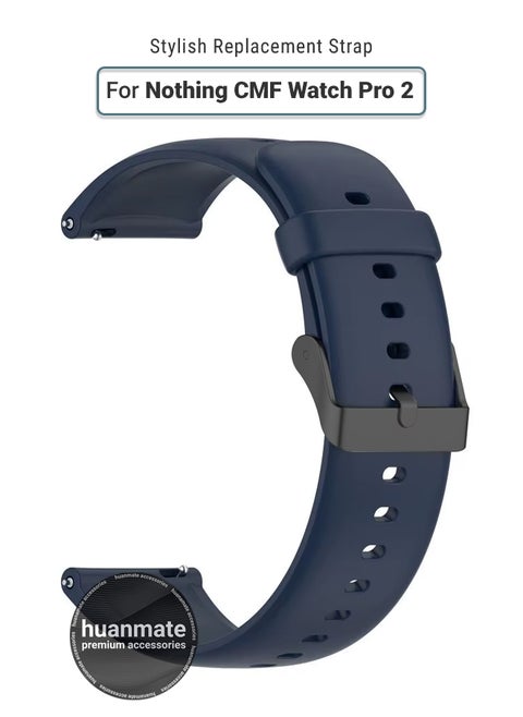 Nothing CMF Watch Pro 2 Soft Silicone Replacement Strap - High Quality, Lightweight, Stylish & Durable - Easy Installation - Replacement Strap for Nothing CMF Watch Pro 2
