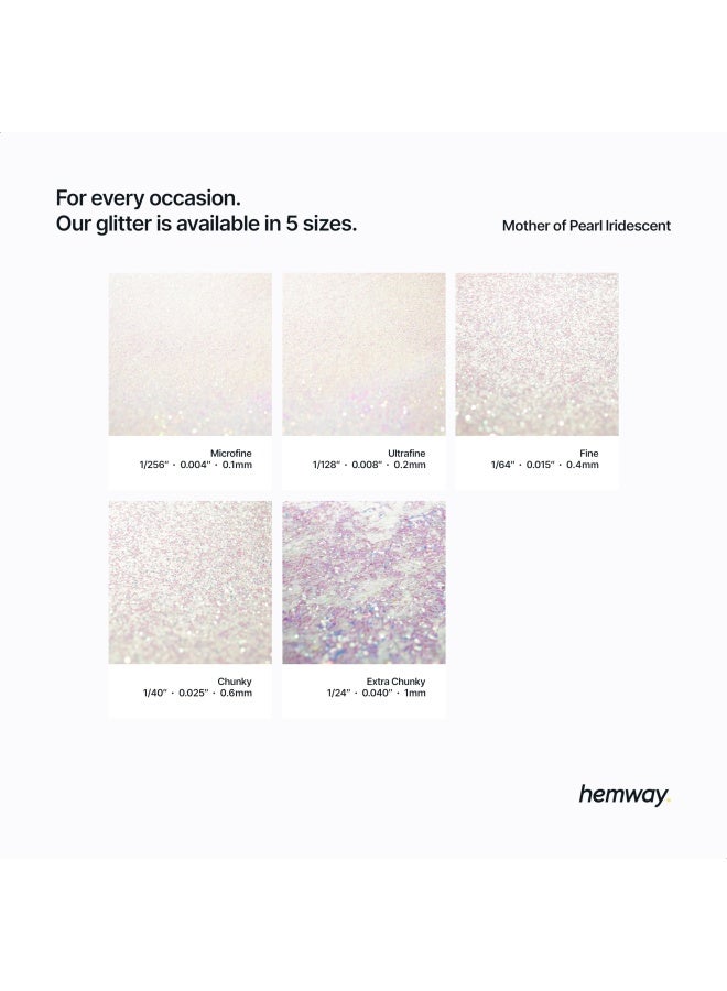 Hemway Glitter Paint Additive For Emulsion Acrylic Water Based Paints 100G Mother Of Pearl - Image 3