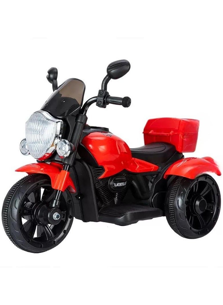 Ride-On Electric Motorcycle for Kids – 3-Wheel Red Bike with Storage Box | Battery-Powered Ride for Boys & Girls (Up to 10 Years) | Music, Lights & Safe Design - Image 2