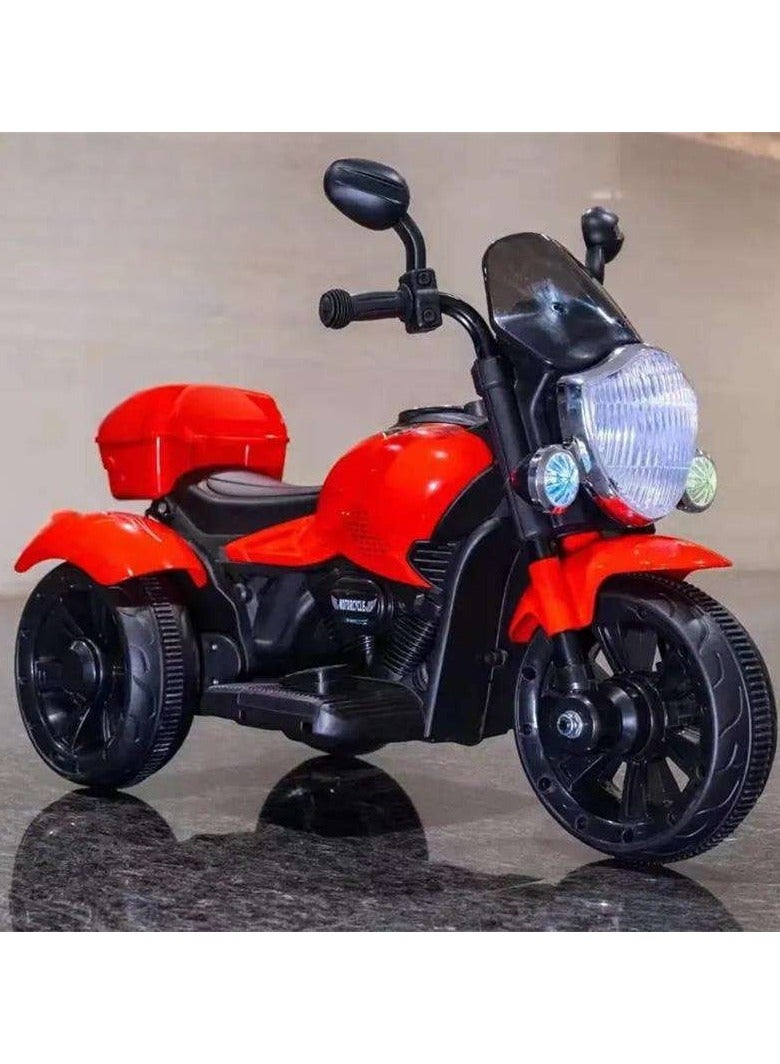 Ride-On Electric Motorcycle for Kids – 3-Wheel Red Bike with Storage Box | Battery-Powered Ride for Boys & Girls (Up to 10 Years) | Music, Lights & Safe Design - Image 1
