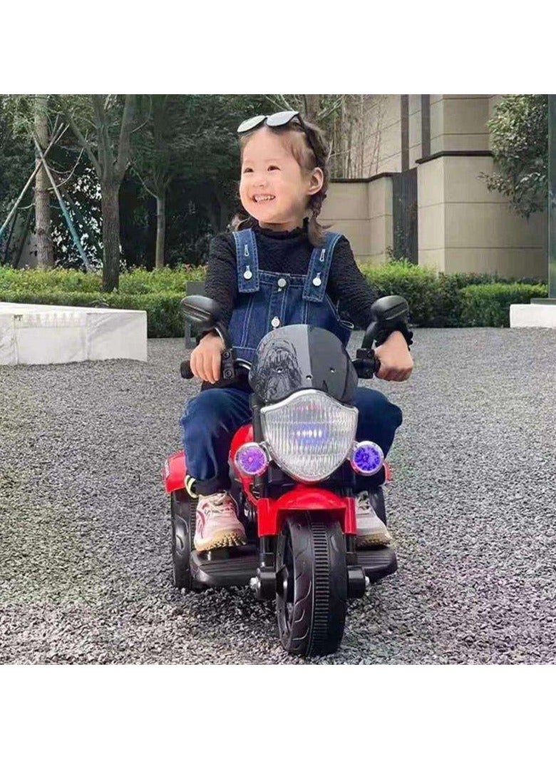 Ride-On Electric Motorcycle for Kids – 3-Wheel Red Bike with Storage Box | Battery-Powered Ride for Boys & Girls (Up to 10 Years) | Music, Lights & Safe Design - Image 4