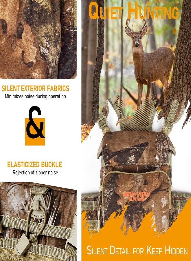 NEW VIEW Silent Binocular Harness Chest Pack, Hunting Bino Case with Dual MOLLE Straps, Binocular Harness with Detachable Chest Strap Rangefinder Pouch Rain Cover for Saddle Hunting Bird Watching - Image 4