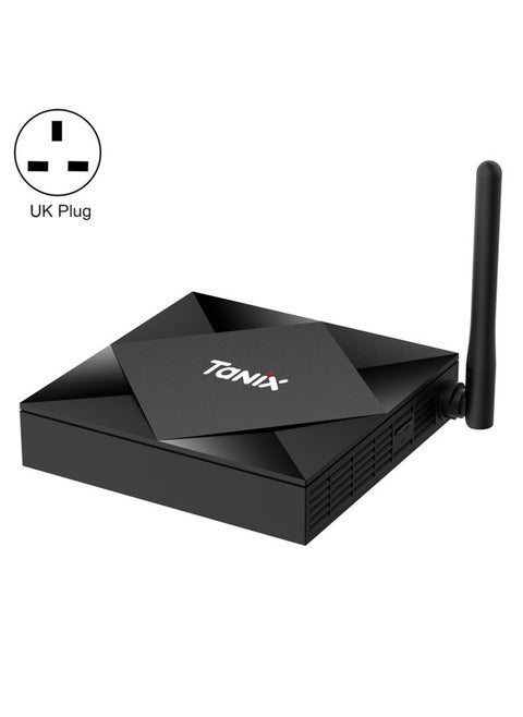 TANIX TX6s 4K Smart TV BOX Android 10 Media Player with Remote Control, Quad Core Allwinner H616, RAM: 4GB, ROM: 64GB, 2.4GHz/5GHz WiFi, Bluetooth, UK Plug