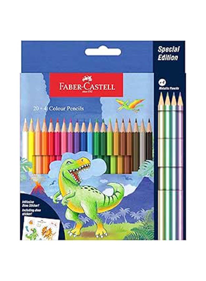 قلم رصاص ملون إصدار دينو 24 لون