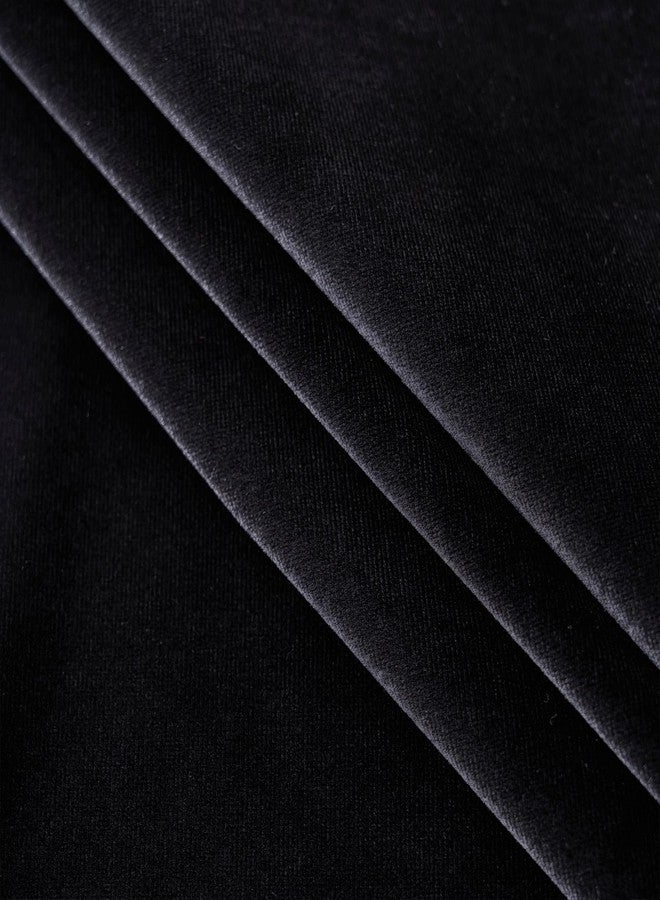 Topwon Square Black Velvet Tablecloth for Nightstand Solid Color Coffee Table Cover with Tassel Soft Velvet Fabric Washable Wipeable Bedside Table Cover for Indoor Outdoor Home Kitchen Decoration (24 Inch) - Image 5