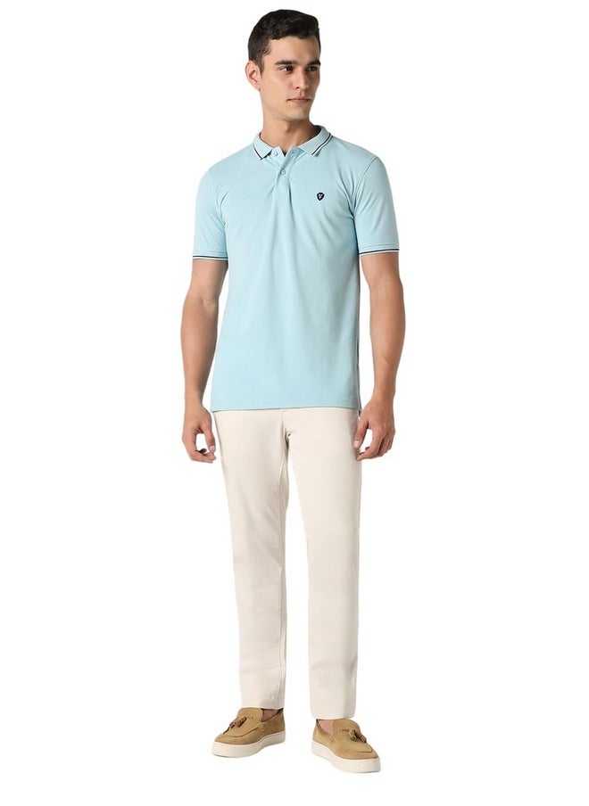 فان هيوزن تي شيرت بولو بقصّة عادية للرجال من Van Heusen (VSKPWRGFY65647_Light Blue XL)  - Image 4