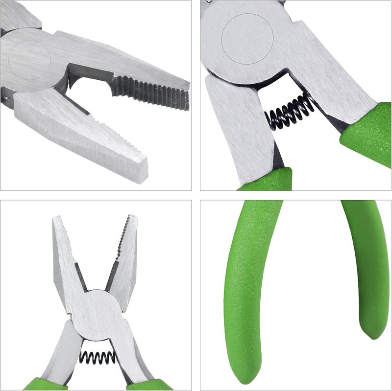 LEONTOOL 4 Inches Lineman's Plier with Serrated Jaws for Jewelry Making, Precision Mini Combination Pliers with Wire Cutters Micro Wire Cutting Plier Multi Use Jewelry Pliers for Handcraft DIY - Image 4