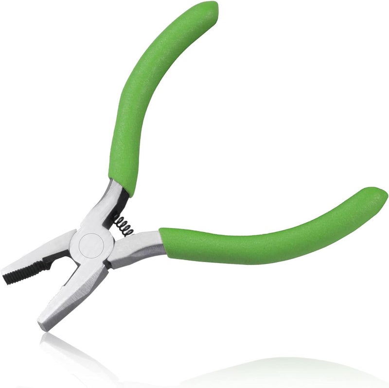 LEONTOOL 4 Inches Lineman's Plier with Serrated Jaws for Jewelry Making, Precision Mini Combination Pliers with Wire Cutters Micro Wire Cutting Plier Multi Use Jewelry Pliers for Handcraft DIY - Image 1