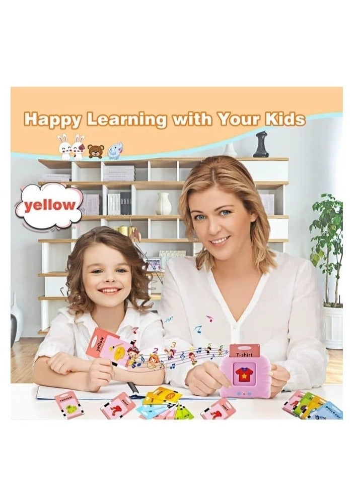 نقطة التسوق بطاقات تعليمية ناطقة للأطفال من عمر سنة إلى ست سنوات، اللغة الإنجليزية البريطانية، ٢٢٤ كلمة، ألعاب تعليمية مسموعة، مورد تعليمي لمرحلة ما قبل المدرسة، لعبة تفاعلية إلكترونية، هدايا عيد ميلاد للأطفال - وردي - Image 5