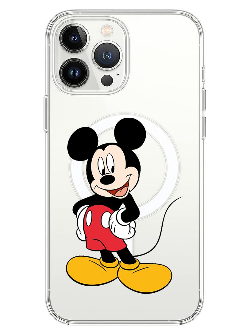 Theodor Magnetic Case for iPhone 14 Pro 6.1-inch Compatible with MagSafe Wireless Charging, Shockproof Phone Bumper Cover Mickey mouse2 - Image 1