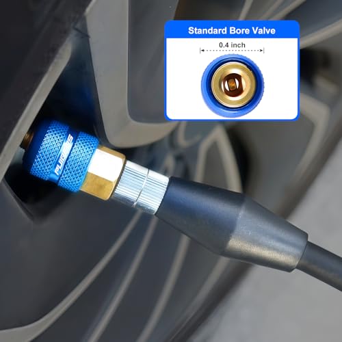 PUIBERS 2PCS Open Flow Air Chuck, 1/4" FNPT Brass Tire Inflator Coupler for Fast Tire Inflation & Measurement, Air Chucks for Tires, Ideal for Portable Air inflator Max Pressure 150 PSI - Image 5