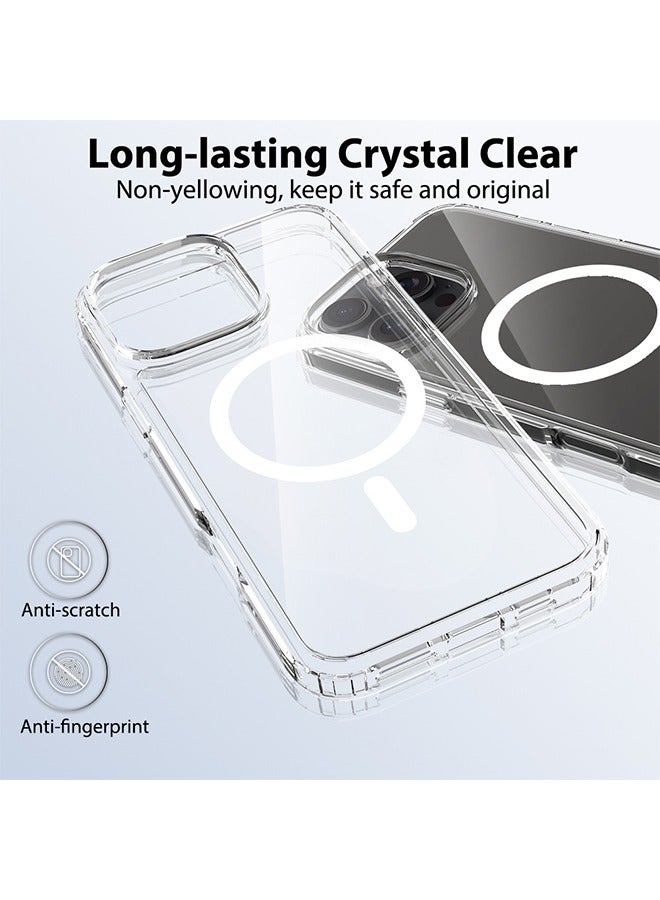 Magnetic Case for iPhone 16 Pro Max ,  Military-Grade Protection Back Case, Yellowing Resistant and Scratch-Resistant Back Case Cover, Classic Series Clear - Image 2