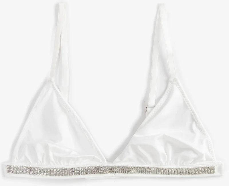 KOTON Bridal Bra Non-Padded Non-Supported Stone Detail