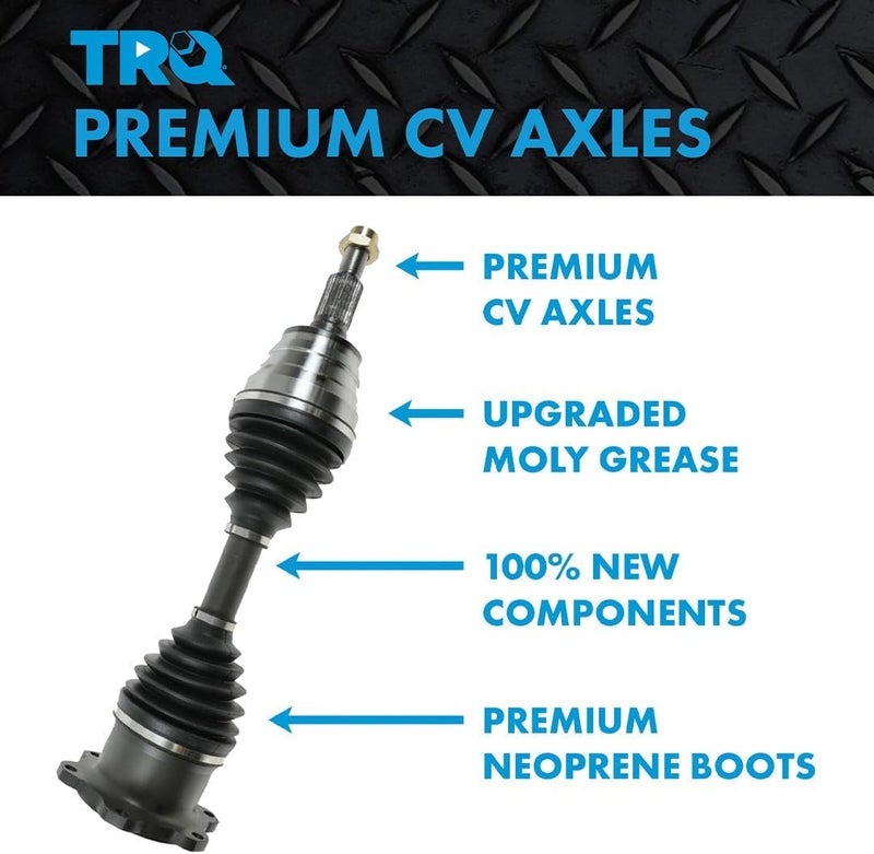 TRQ Front Left CV Axle Shaft Assembly Neoprene Boots Compatible with 2007-2010 Hyundai Elantra - Image 4