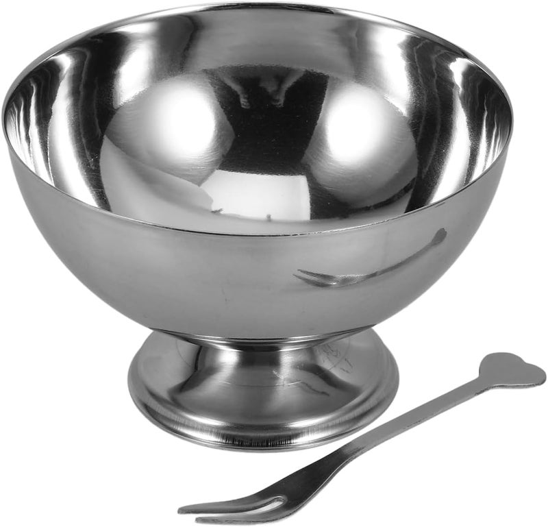DEARMAMY Ice Cream CupStainless Steel Dessert Bowls Trifle Bowl with Pedestal for SundaeSalad Cocktail Baked Goods - Image 1