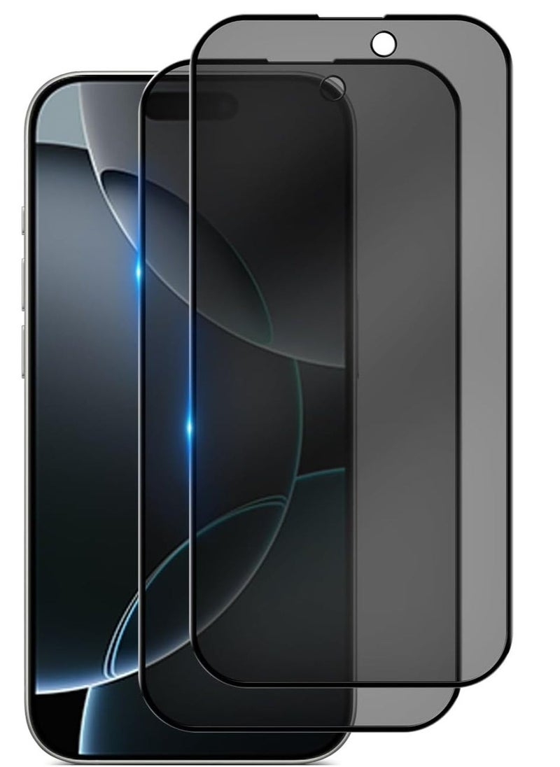 Raxoom 2-Pack Privacy Screen Protector for iPhone 16 Pro Max 6.9" â€“ Tempered Glass [Anti-Spy] [9H Hardness] [Anti-Scratch] [Easy Installation] - Image 1