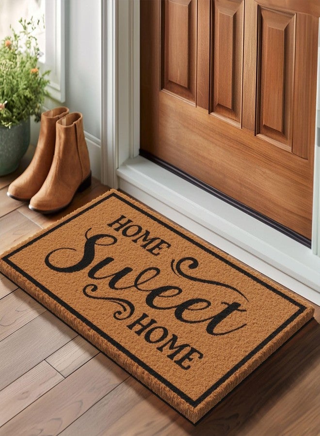 Barnyard Designs Natural Coco Coir Heavy Duty Backing Doormat - Large Cute Non-Slip Front Door Welcome Mat for Outside Entrance or Porch Entry, Brown (17x30, Home Sweet Home) - Image 3