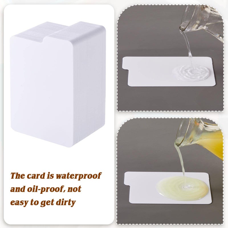 Lewtemi White Trading Card Dividers Plastic Card Separators Organizer for Sport Game Business Storage, 2.6 x 3.8 Inch/ 66 x 97 mm(50 Pieces) - Image 3