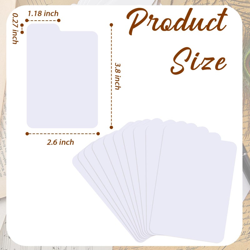 Lewtemi White Trading Card Dividers Plastic Card Separators Organizer for Sport Game Business Storage, 2.6 x 3.8 Inch/ 66 x 97 mm(50 Pieces) - Image 2