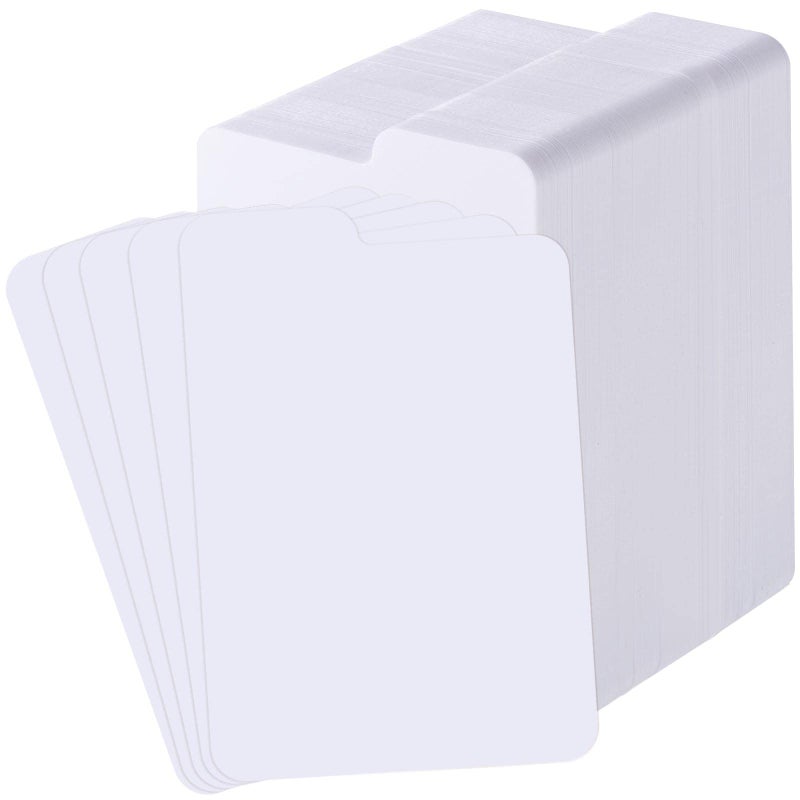 Lewtemi White Trading Card Dividers Plastic Card Separators Organizer for Sport Game Business Storage, 2.6 x 3.8 Inch/ 66 x 97 mm(50 Pieces) - Image 1