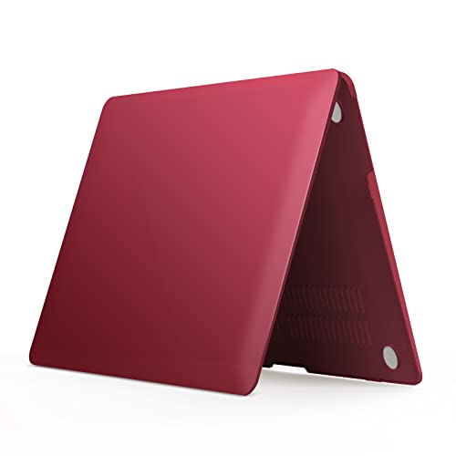 IBENZER Compatible with Old Version MacBook Air 13 Inch Case (2010-2017 Release). Models: A1466 / A1369, Plastic Hard Shell Case with Keyboard Cover for Mac Air 13, Wine Red, A13WR+1A - Image 5