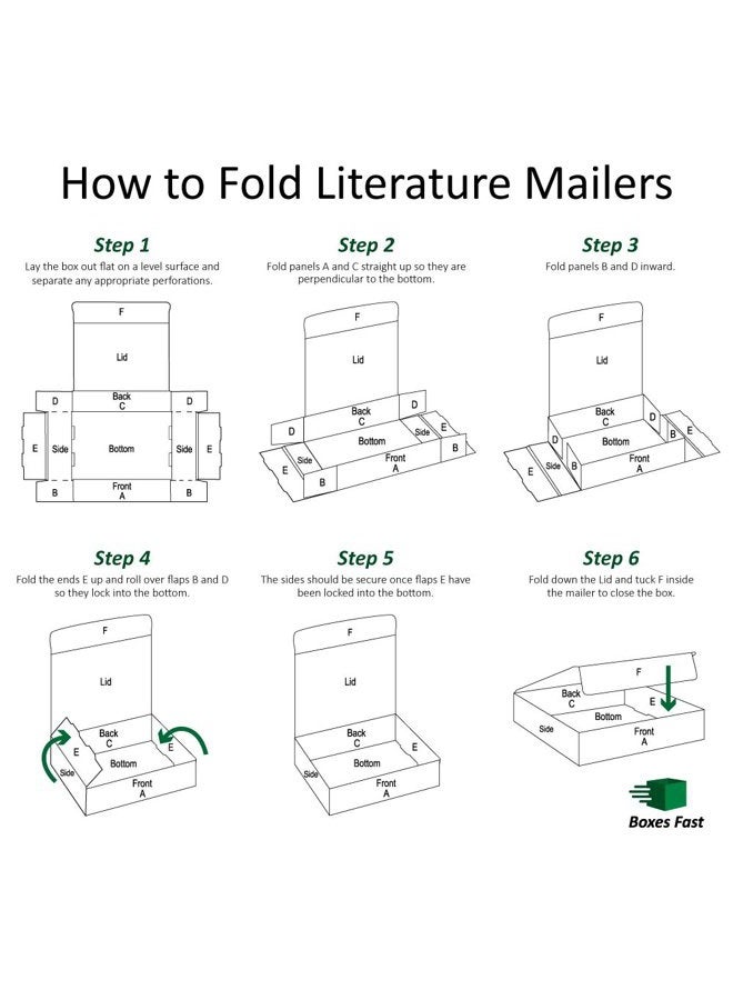 Boxes Fast BFML13103 Corrugated Cardboard Literature Mailers, 13 x 10 x 3 Inches, Tuck Top One-Piece, Die-Cut Shipping Boxes, Large White Mailing Boxes (Pack of 50) - Image 3