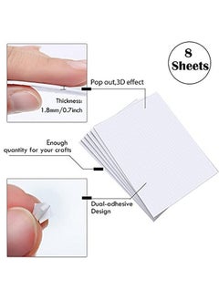 Zonon 9600 Pieces Foam Dots Squares Mini 3D Pop Foam Square Mount 0.2 Inch Dualadhesive Foam Mount For Shaker Cards Scrapbook Diy Crafts Office Supplies 0.07 Inch Thick  - Image 2