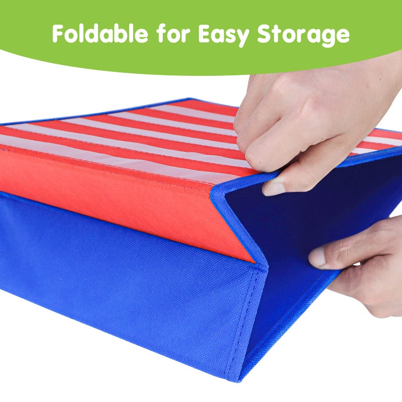 Eamay Desktop Tabletop Pocket Chart, Classroom Double-Side and self-Standing Pocket Chart for Kindergarten, Home Use or Classroom (Blue&RED) - Image 5
