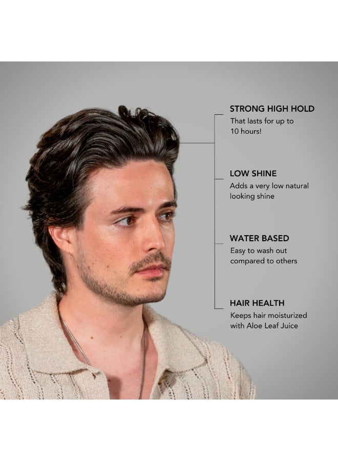 BLUMAAN Hydrating Pomade - Low Shine, High Hold - Water Based, Easy To Wash - Ideal for Quiffs, Pompadours, Ducktails & Slick Back Looks - 2.5 oz - Image 4