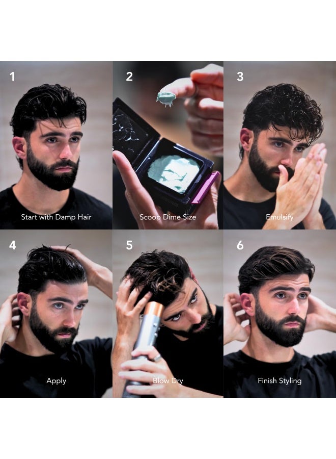 BLUMAAN Hydrating Pomade - Low Shine, High Hold - Water Based, Easy To Wash - Ideal for Quiffs, Pompadours, Ducktails & Slick Back Looks - 2.5 oz - Image 5