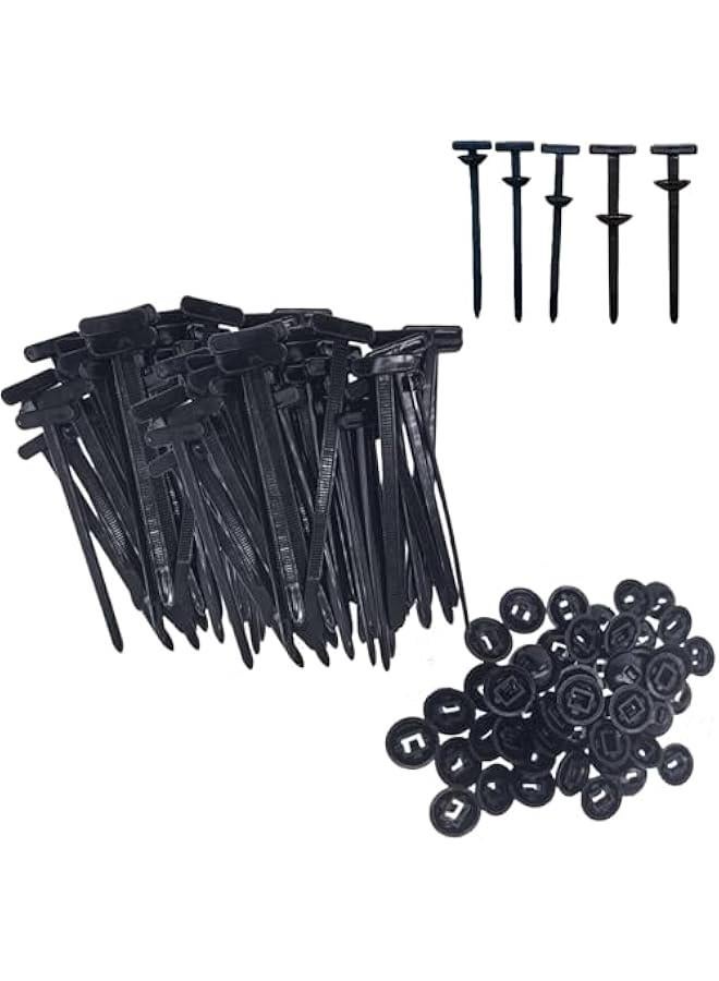 Arabest Nylon Universal Cable Tie Buckle, Locking Zip Ties Holder with Pin & on Design, Suitable for Car Daily Auto Fixing (100PCS) - Image 1