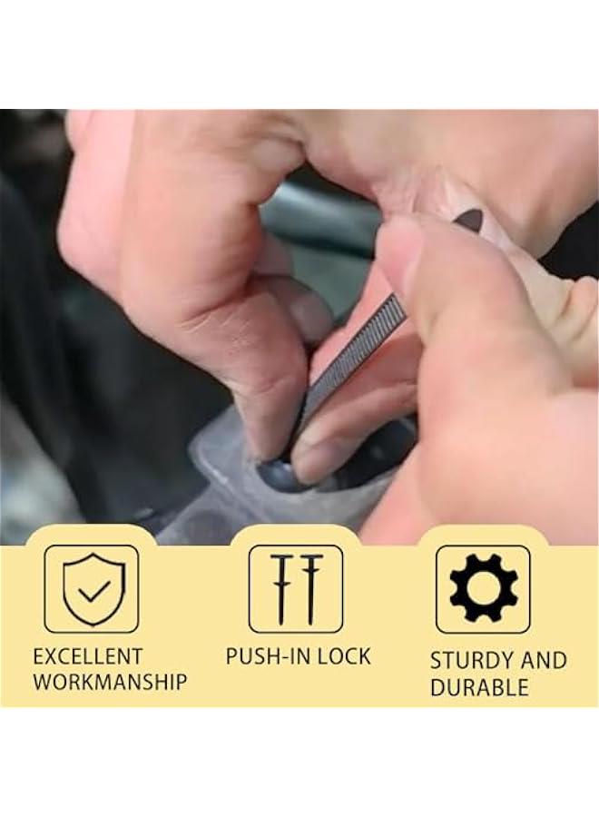 Arabest Nylon Universal Cable Tie Buckle, Locking Zip Ties Holder with Pin & on Design, Suitable for Car Daily Auto Fixing (100PCS) - Image 3