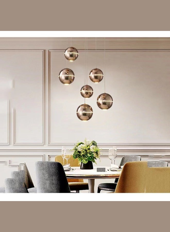 MAAC HOME MAAC Home Malva - Spherical Pendant Hanging Lights Modern Decorative Stylish Elegant Contemporary Minimalist Pendant Lamp for Bedroom, Living Room, and Office, Home Décor  - Image 1