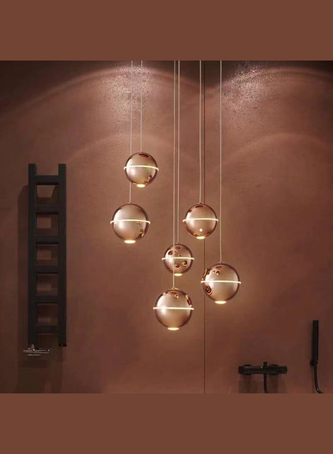 MAAC HOME MAAC Home Malva - Spherical Pendant Hanging Lights Modern Decorative Stylish Elegant Contemporary Minimalist Pendant Lamp for Bedroom, Living Room, and Office, Home Décor  - Image 2
