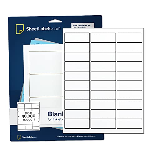 Sheet Labels Mailing Address Labels from SheetLabels.com, 1" x 2-5/8", Laser or Inkjet Printable, 30-Up FBA Labels, Easy to Peel, 750 Labels - 25 Sheets - Image 1