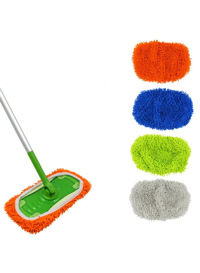 Reusable Mop Pads Refill Compatible with Swiffer Sweeper 10inch Flat Mop, Microfiber Wet Mopping Cloths for Floor Cleaning , Ideal for Home Cleaning Washable Floor (4) - Image 1