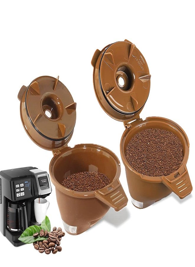 Sesama 2-Pack Single Serve Ground coffee Brew Basket for Hamiltion FlexBrew Coffee Maker Models 49974 49975 49976 49979 49957 49954 49947 49940 49950 49966 49968 Filter Accessories - Image 1
