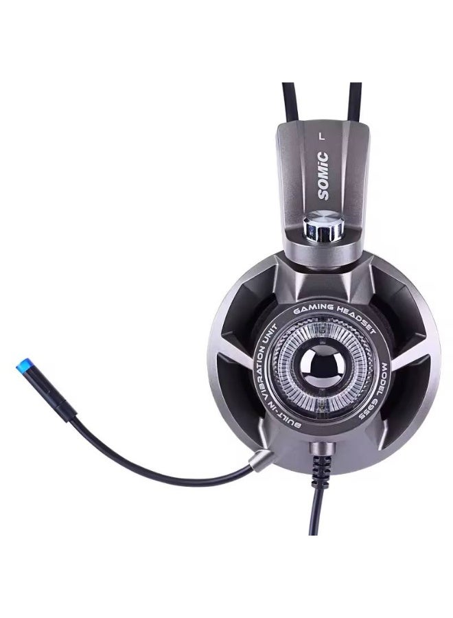 سوميك G955سماعة رأس للألعاب LED G955 Virtual 7.1 Surround Stereo بمنفذ USB مع ميكروفون لأجهزة الكمبيوتر المحمولة - Image 5