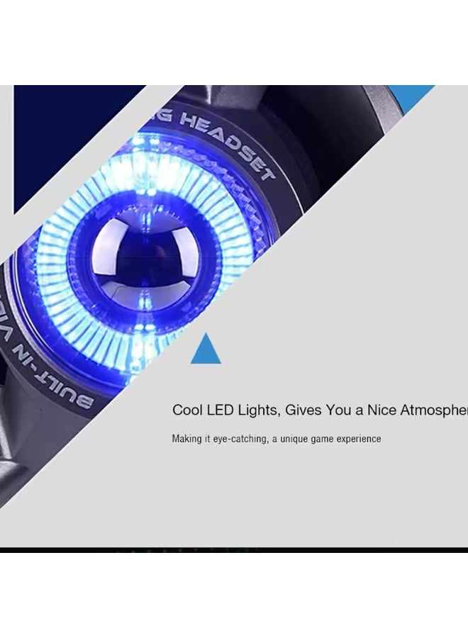 سوميك G955سماعة رأس للألعاب LED G955 Virtual 7.1 Surround Stereo بمنفذ USB مع ميكروفون لأجهزة الكمبيوتر المحمولة - Image 4