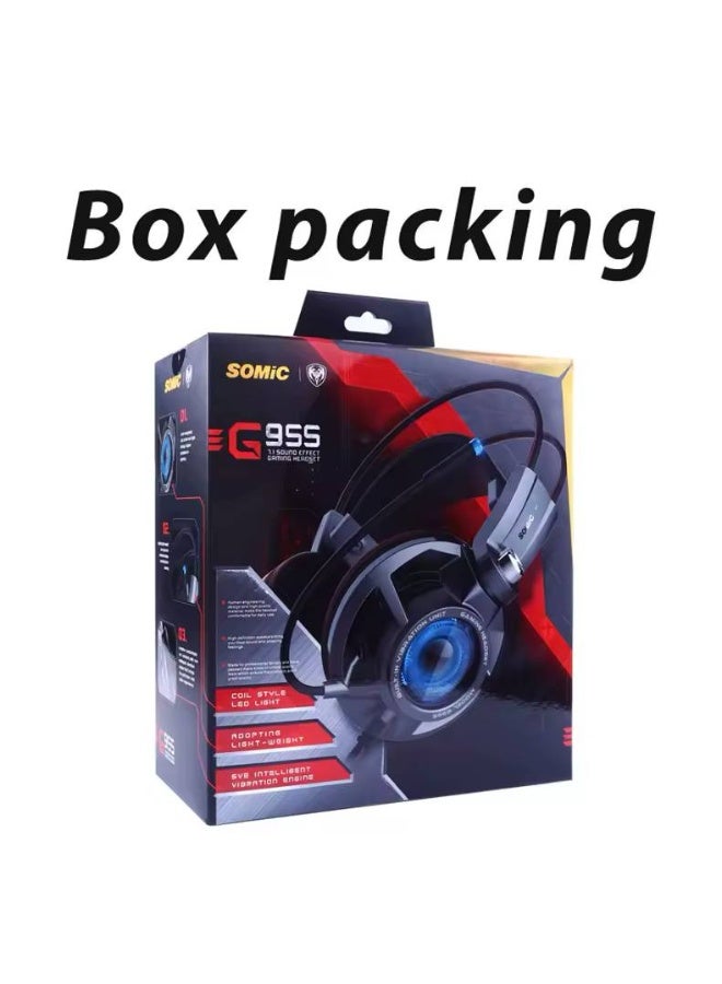 سوميك G955سماعة رأس للألعاب LED G955 Virtual 7.1 Surround Stereo بمنفذ USB مع ميكروفون لأجهزة الكمبيوتر المحمولة - Image 2