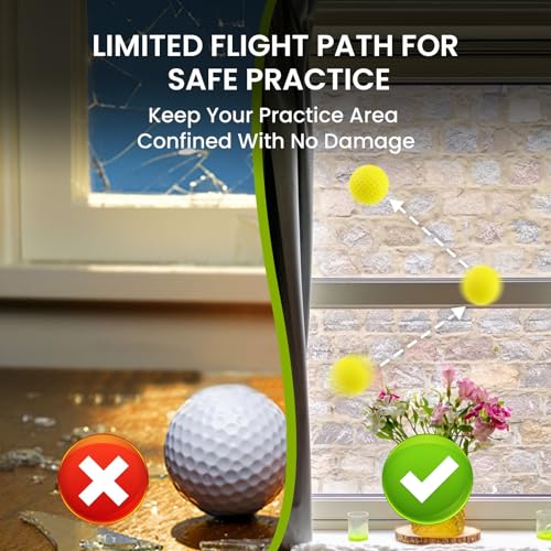 FINGER TEN Golf Practice Balls Foam Colored Value 12 24 50 Pack, Golf Ball Limited Flight for Indoor Outdoor Driving Range Backyard Training (Orange, 12 Pack) - Image 4
