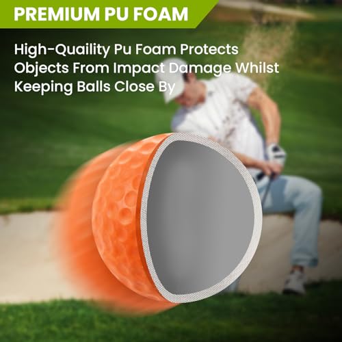 FINGER TEN Golf Practice Balls Foam Colored Value 12 24 50 Pack, Golf Ball Limited Flight for Indoor Outdoor Driving Range Backyard Training (Orange, 12 Pack) - Image 3