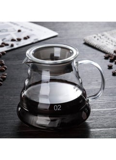RANK V60 Coffee Server Heat Resistant Glass Pot Pour Over Coffee Tea Server Kettle Coffee Maker Clear 600ml  - Image 3