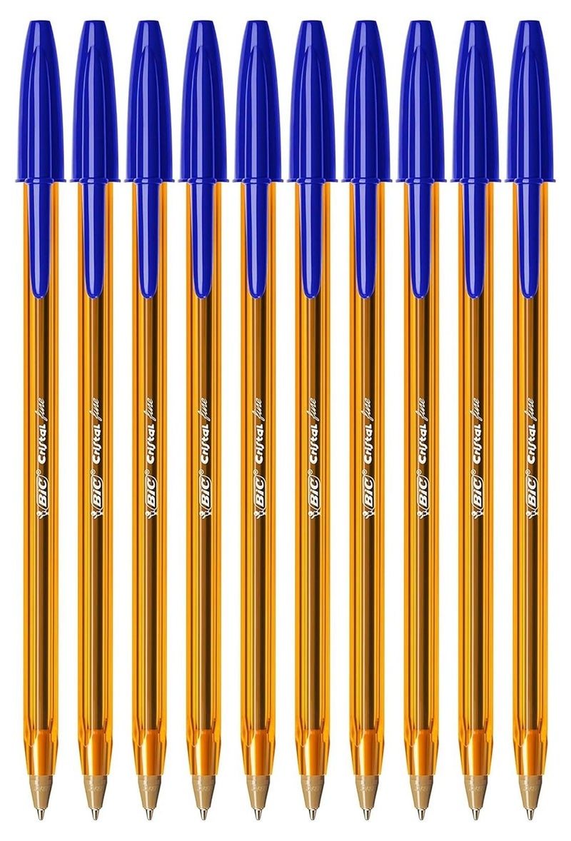 Bic قلم حبر جاف كريستال 10 قطع برأس 0.8 مم حبر أزرق - Image 1