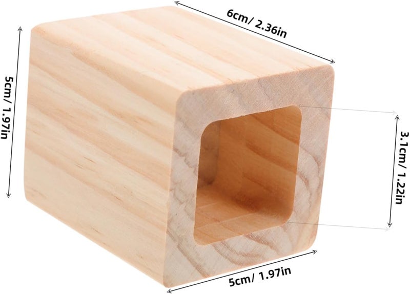 Uonlytech 4Pcs Wooden Bed Risers Solid Height Increase Pads for Furniture Legs Durable Square Design for Sofa Chair Table and Bed Frames Elegant Minimalist Style Protects Floors - Image 2