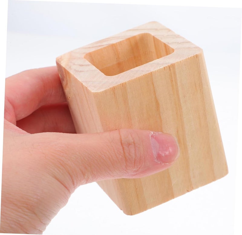 Uonlytech 4Pcs Wooden Bed Risers Solid Height Increase Pads for Furniture Legs Durable Square Design for Sofa Chair Table and Bed Frames Elegant Minimalist Style Protects Floors - Image 4