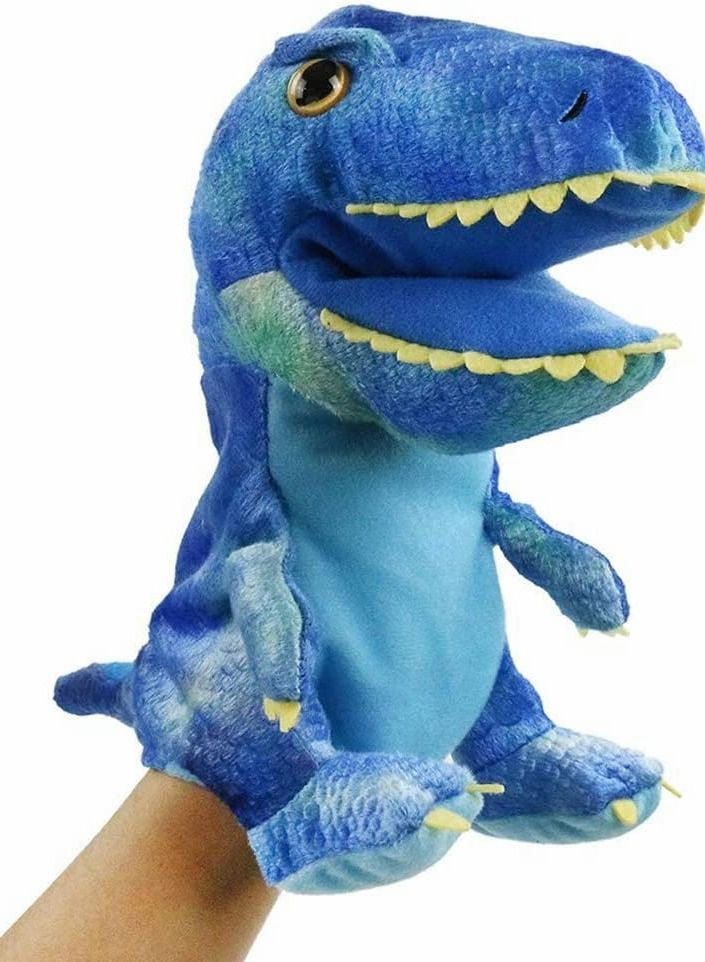 NIBEMINENT Dinosaur Hand Puppets, T-rex Stuffed Animal Cute Soft Plush Toy - Image 4