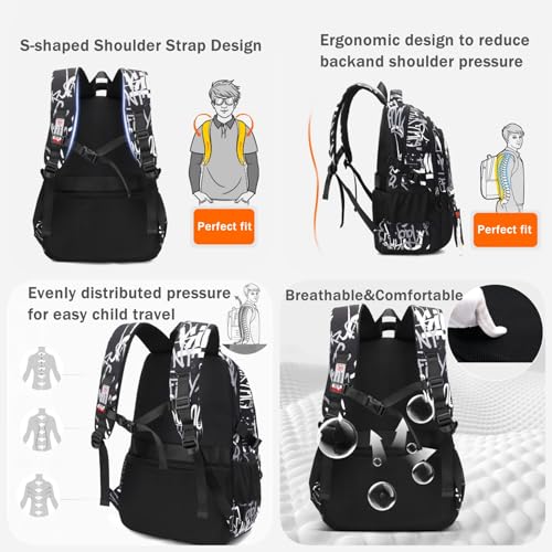 Armbq Camouflage Kids School Backpack for Boys Camo Casual Bookbags Elementary Middle School Bag Teens Travel Backpack - Image 5