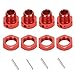 UURCSKY Aluminum 17mm Hex Wheel Nuts Adapter for Arrma 6s BLX Infraction Limitless Mojave Typhon hopups Upgrade Parts 4 pcsSetGreen - Image 3